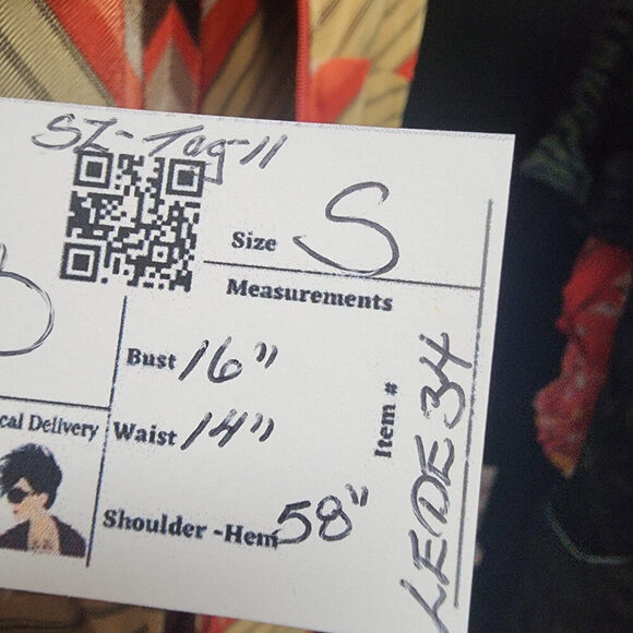 Vintage Nu Mode Red & Brown Maxi Dress Size S - Picture 10 of 10